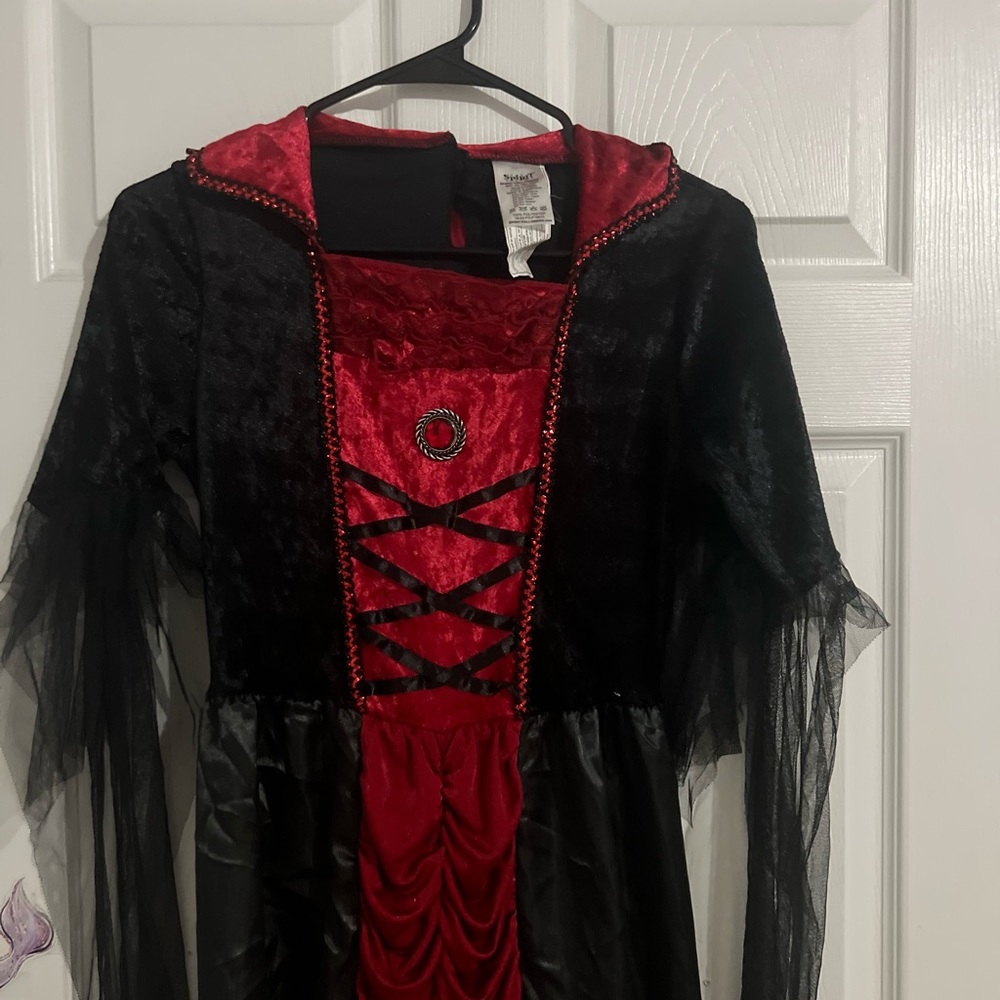 Spirit Black and Red Kids Gothic Costume